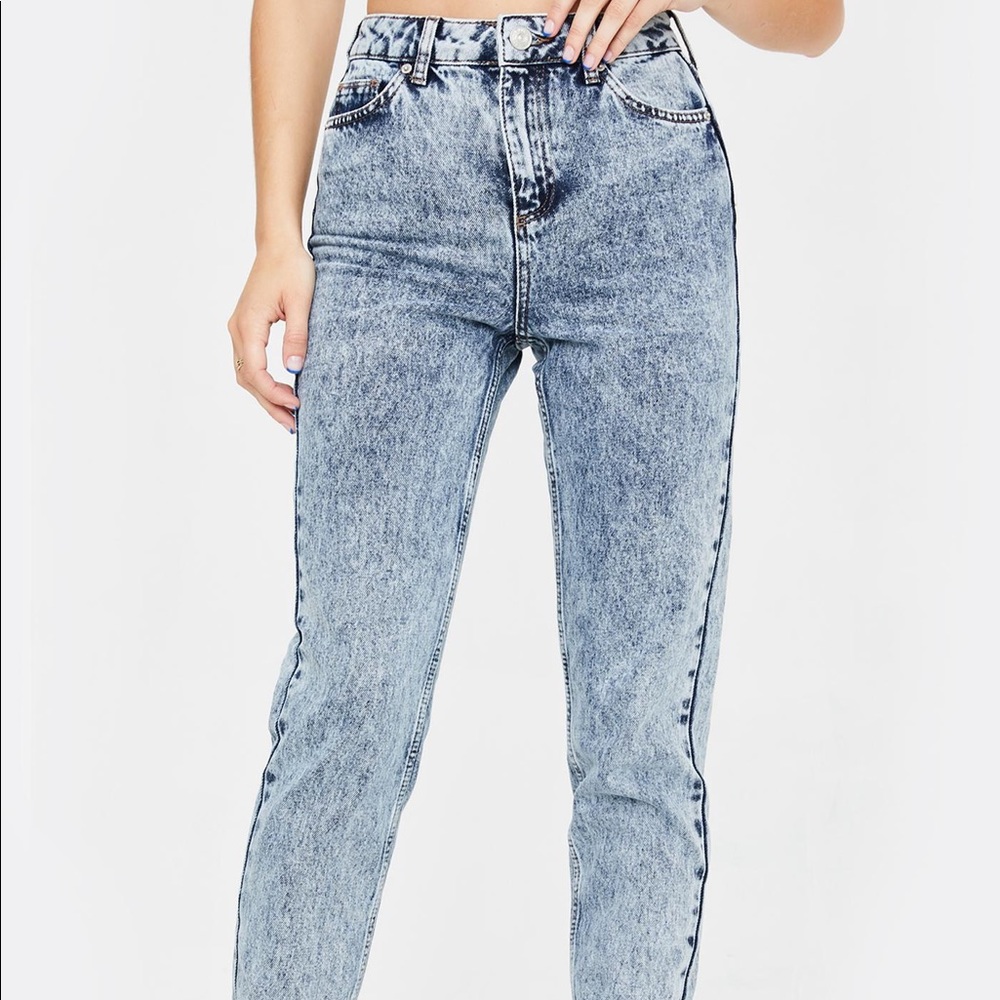 BDG acid wash straight leg jeans